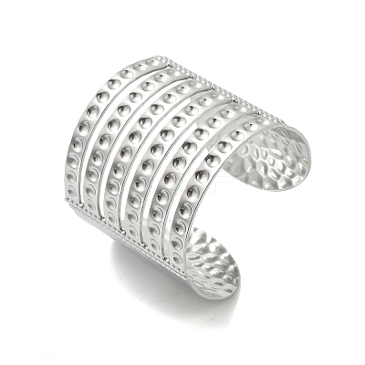 304 Stainless Steel Cuff Bangles for Women BJEW-Z096-06P-1