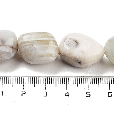 Natural Striped Agate/Banded Agate Beads Strands G-Z061-A02-01-1