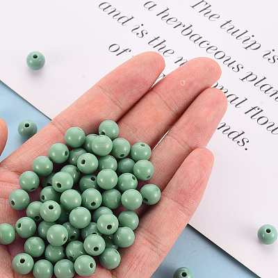 Opaque Acrylic Beads X-MACR-S370-C8mm-26-1