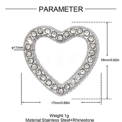 304 Stainless Steel with Crystal Rhinestone Pendants RB-OY001-14P-02-1