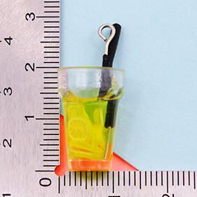 Transparent Resin Pendants RESI-TAC0019-03F-1