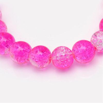 Baking Paint Crackle Glass Bead Strands CCG-S001-6mm-09-1