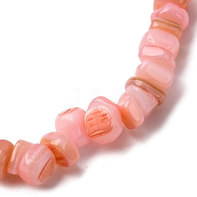 Dyed Natural Freshwater Shell Beaded Stretch Bracelets for Men Women BJEW-JB12478-02-1
