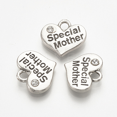 Alloy Rhinestone Pendants X-TIBE-Q082-131AS-01-1