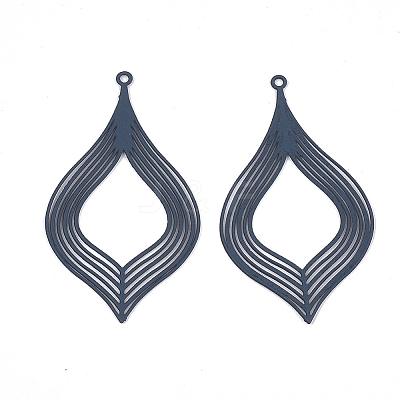 430 Stainless Steel Filigree Pendants LS-X-STAS-S108-09B-1