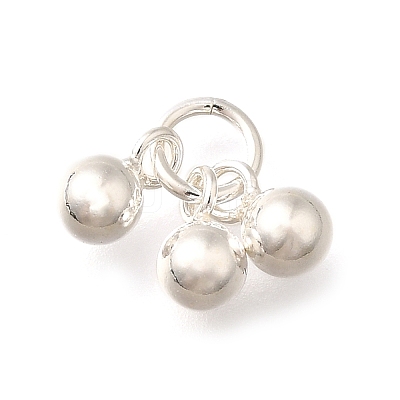 925 Sterling Silver 3 Round Ball Charms STER-L066-03S-1