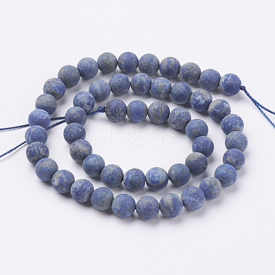 Natural Lapis Lazuli Beads Strands G-J376-52-8mm-1