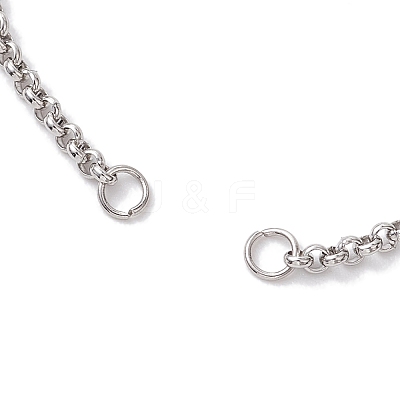 2Pcs 2 Colors 304 Stainless Steel Boc Chain Slider Bracelet Makings AJEW-JB01254-1