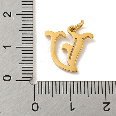Ion Plating(IP) 304 Stainless Steel Charms STAS-I010-01G-V-1