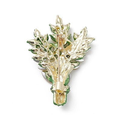 Rhinestone Wheat Brooch Pin JEWB-C003-01-1