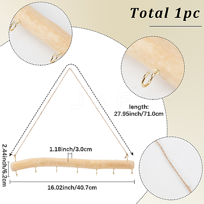 1Pc Driftwood Branch Hook Branch Hanger Rack AJEW-SP0002-31C-1