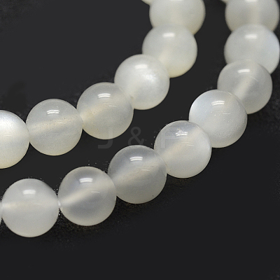 Natural White Moonstone Beads Strands X-G-P335-04-6mm-1