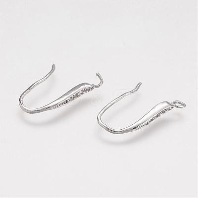 Brass Micro Pave Cubic Zirconia Stud Earring Findings ZIRC-F052-26P-1