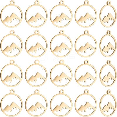 201 Stainless Steel Laser Cut Pendants STAS-UN0038-97-1