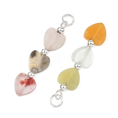 Natural & Synthetic Mixed Gemstone Pendants PALLOY-JF05724-02-1