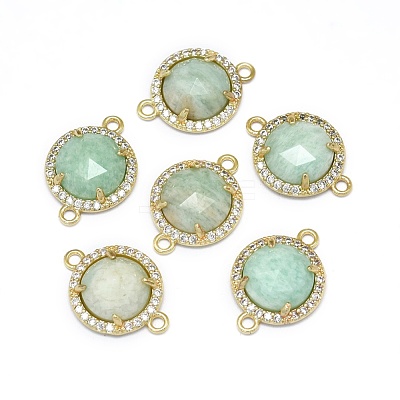 Natural Amazonite Links connectors G-E526-34E-1