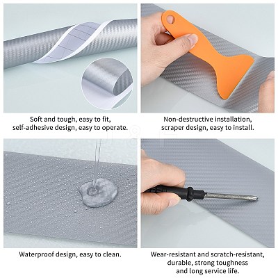 8 Sets 2 Style PVC Universal Car Door Edge Guard Door Sill Protector DIY-AR0004-42A-1