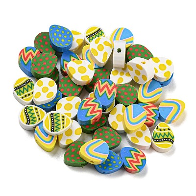 Handmade Polymer Clay Beads X-CLAY-E005-15-1