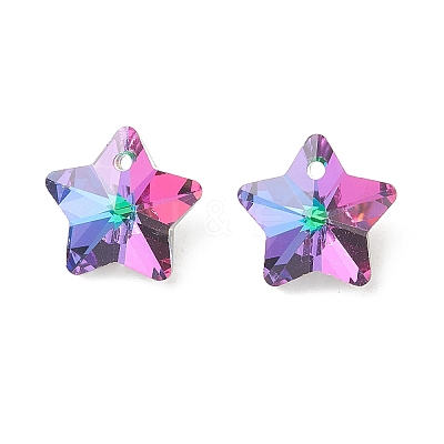 Electroplate Glass Charms GLAA-H104-A06-1