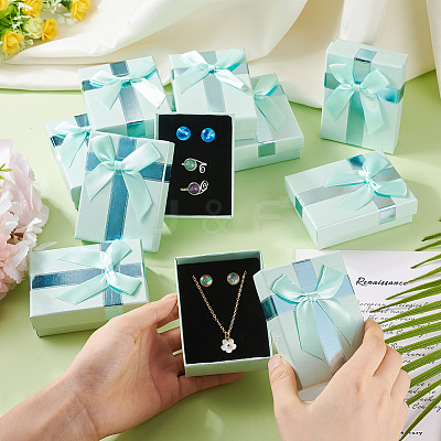Rectangle Paper Jewelry Gift Boxes with Bowknot CON-TAC0010-89A-1