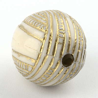 Round Plating Acrylic Beads PACR-Q102-80A-1