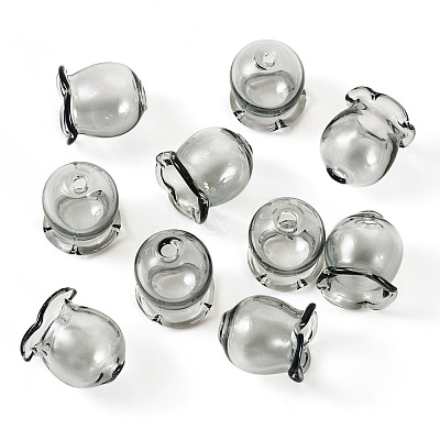 10Pcs Glass Bead Caps for Wind Chimes Making GLAA-BY0001-05A-1