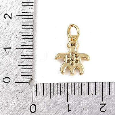 Brass Micro Pave Cubic Zirconia Pendants KK-A269-04E-G-1
