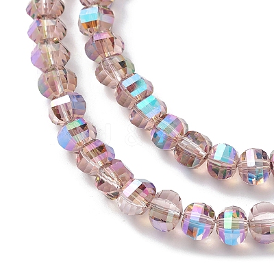Electroplate Glass Beads Strands X-EGLA-K015-11B-1