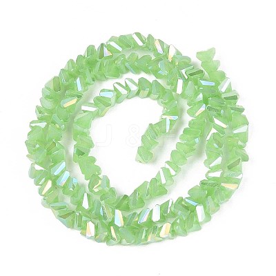 Electroplate Imitation Jade Glass Beads Strands GLAA-N023-4mm-34-1