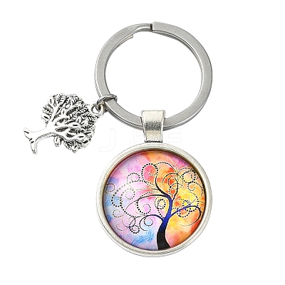 Alloy Glass Keychains KEYC-YW00008-09-1
