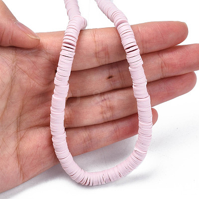 Handmade Polymer Clay Beads Strands CLAY-R089-6mm-049-1