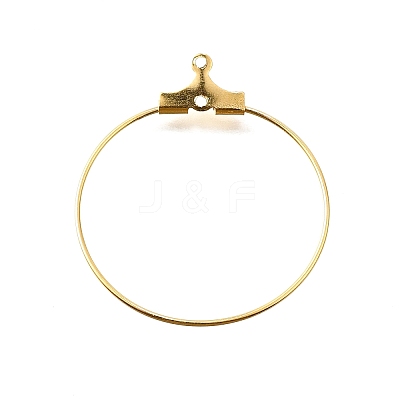 Rack Plating Brass Ring Hoop Earrings KK-L125-01G-1
