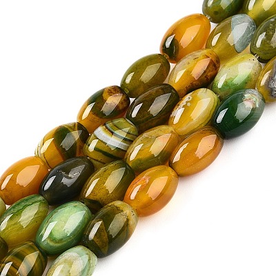 Dyed Natural Agate Beads Strands G-T141-15B-01-1