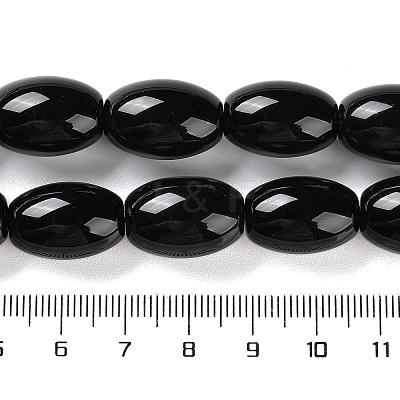 Natural Black Onyx Agate Beads Strands G-NH0019-C05-13-1
