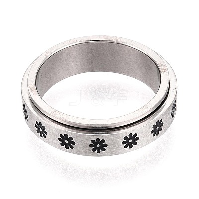 201 Stainless Steel Rotating Fidget Band Ring MATO-PW0001-059A-04-1