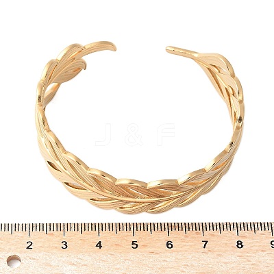 304 Stainless Steel Cuff Bangles for Women LS-BJEW-U032-21G-1
