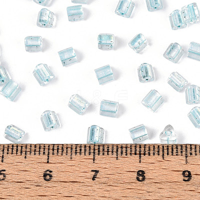 Transparent Inside Colours Glass Seed Beads SEED-T007-13M-1-1