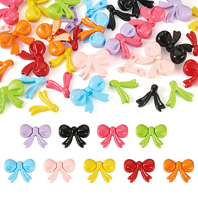 14Sets 7 Colors Baking Paint Opaque Acrylic Bead OACR-TA0003-99-1