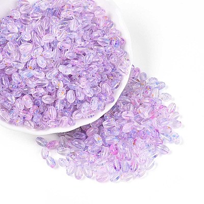 Baking Paint Transparent Glass Beads DGLA-T004-06E-1