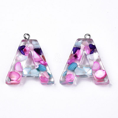 Transparent Epoxy Resin Pendants CRES-S364-001A-1