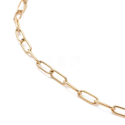304 Stainless Steel Paperclip Chains Bracelet for Women BJEW-JB08325-1