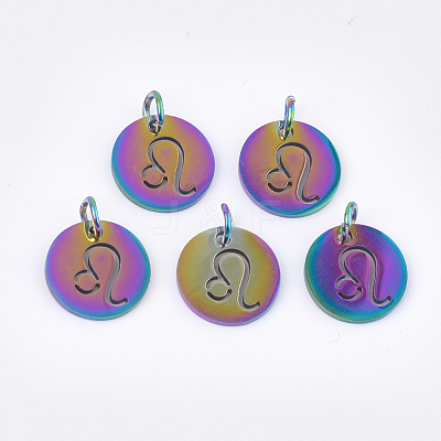 Rainbow Color Ion Plating(IP) 201 Stainless Steel Charms STAS-Q201-JN166-5-1