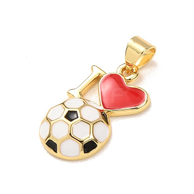 Brass Enamel Pendants KK-P352-05B-G-1