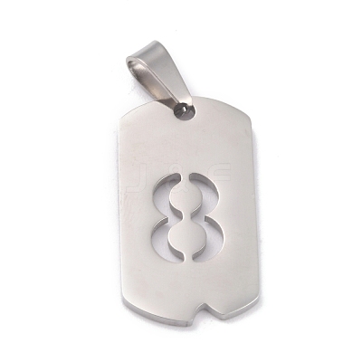 Non-Tarnish 304 Stainless Steel Pendants STAS-O127-B08-1