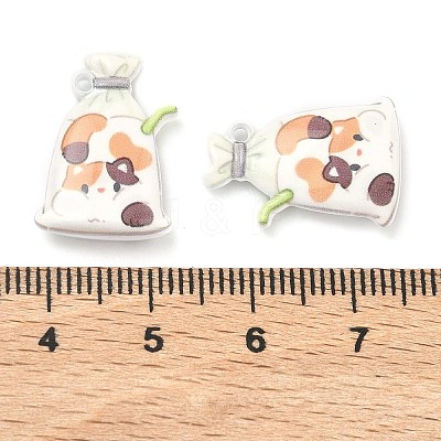 Baking Paint Alloy Pendants FIND-G109-07B-1