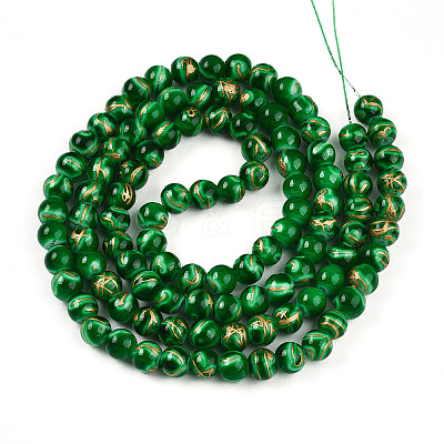 Baking Paint Glass Beads Strands DGLA-N010-8mm-04-1