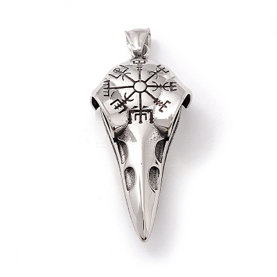 Tibetan Style 304 Stainless Steel Pendants X-STAS-P305-33AS-1