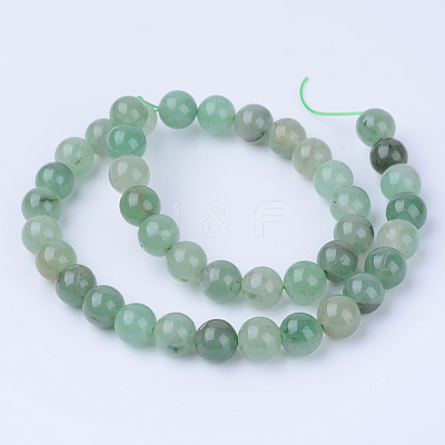 Natural Green Aventurine Beads Strands G-Q462-10mm-20-1
