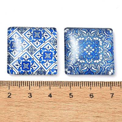 16Pcs Glass Cabochons GGLA-S059-02A-1
