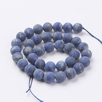 Natural Lapis Lazuli Beads Strands G-J376-52-10mm-1